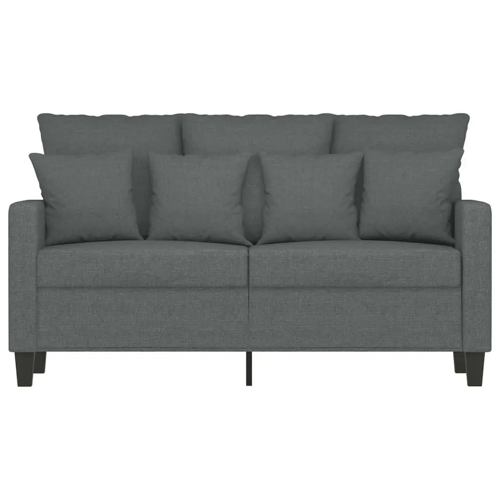 2-Seater Sofa Dark Grey 120 cm Fabric Price