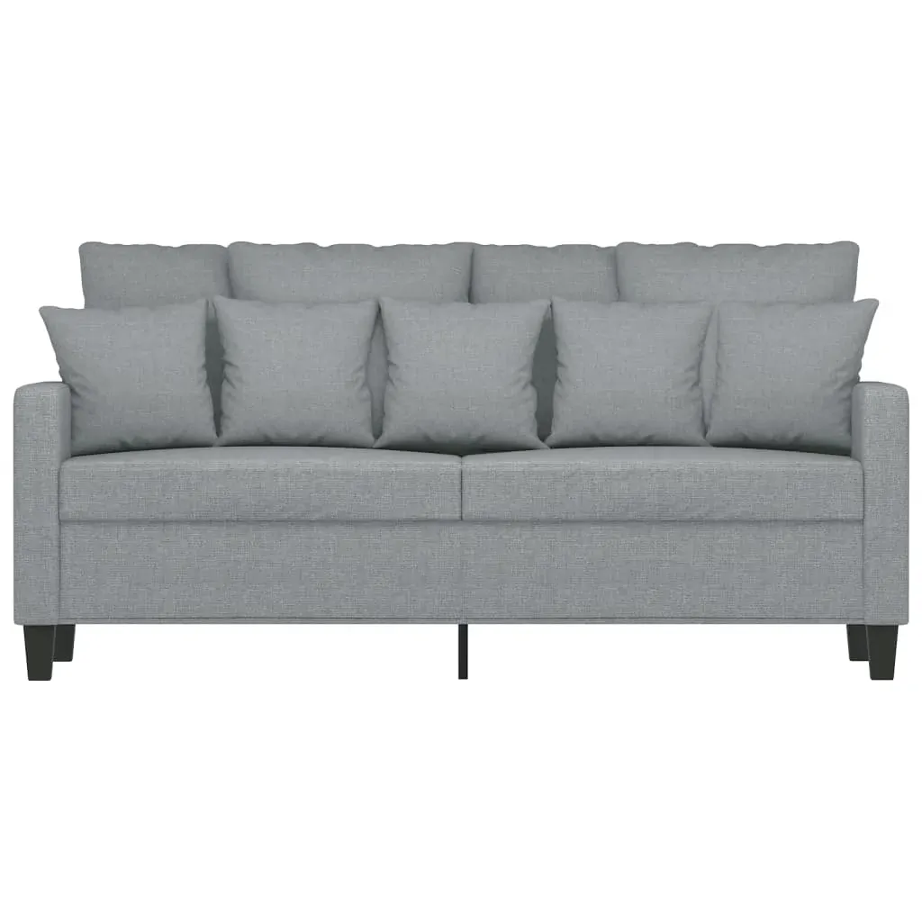 2-Seater Sofa Light Grey 140 cm Fabric Price