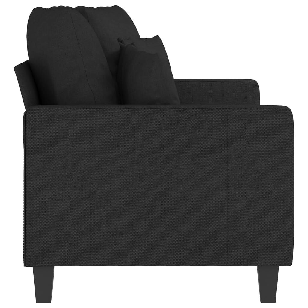 2-Seater Sofa Black 140 cm Fabric Price
