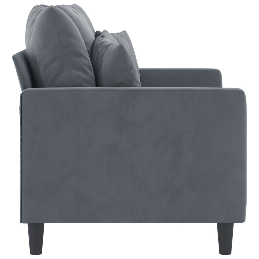 2-Seater Sofa Dark Grey 120 cm Velvet Price