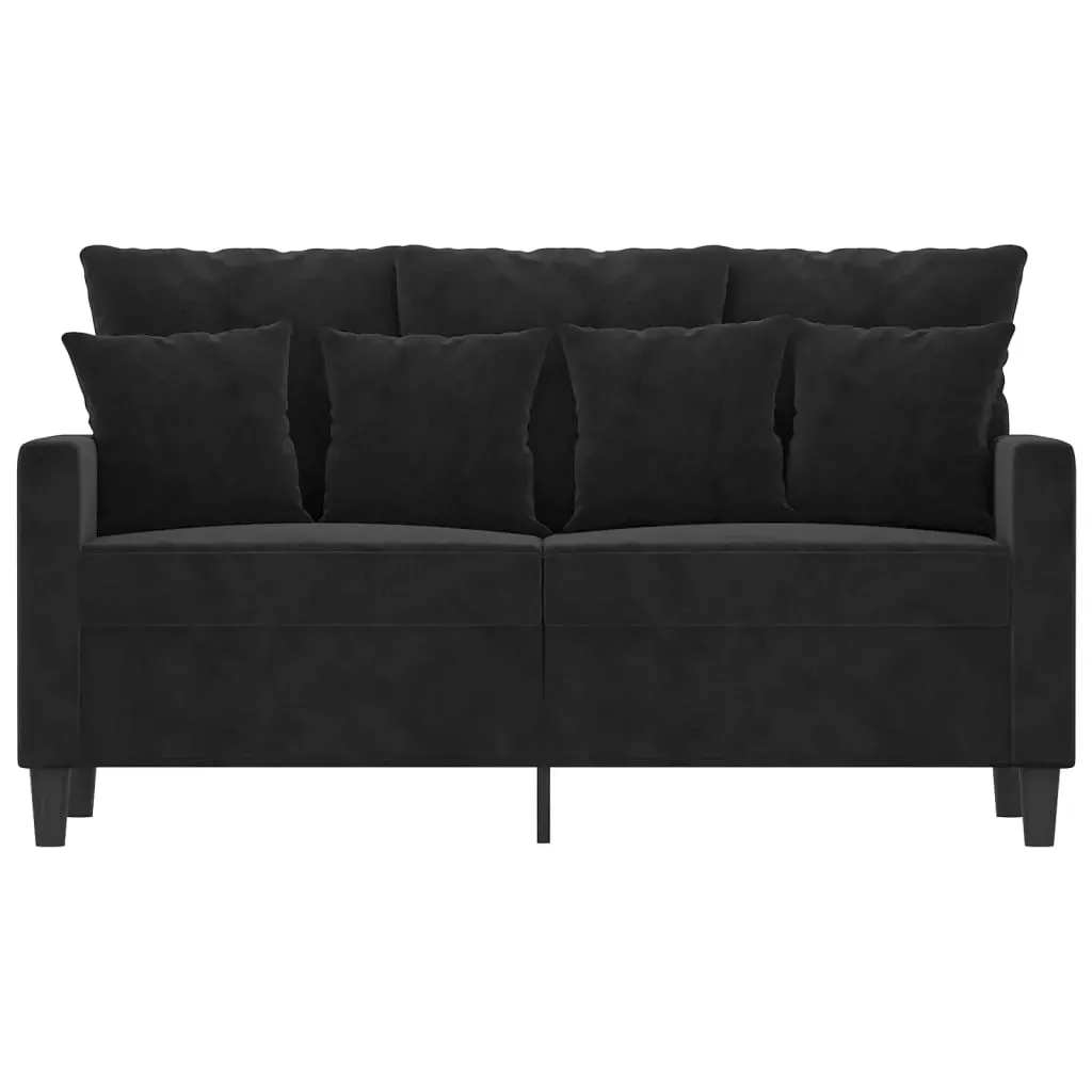 2-Seater Sofa Black 120 cm Velvet Price