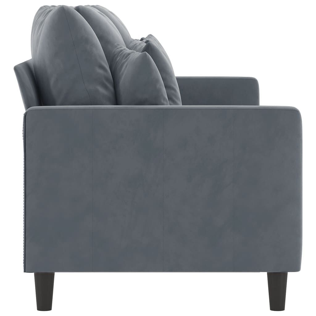 3-Seater Sofa Dark Grey 180 cm Velvet Price