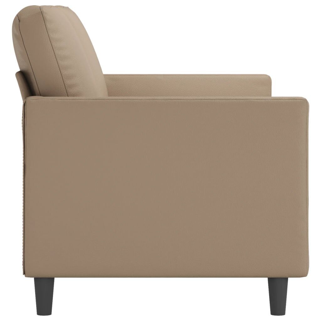 2-Seater Sofa Cappuccino 140 cm Faux Leather Price