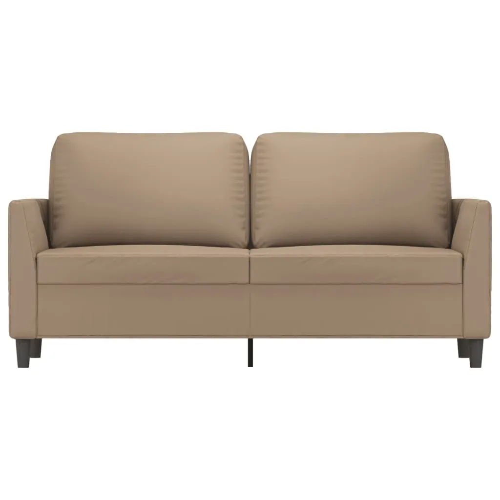 2-Seater Sofa Cappuccino 140 cm Faux Leather Price