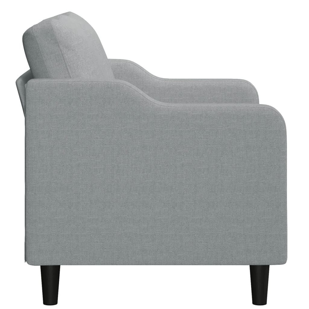2-Seater Sofa Light Grey 120 cm Fabric Price