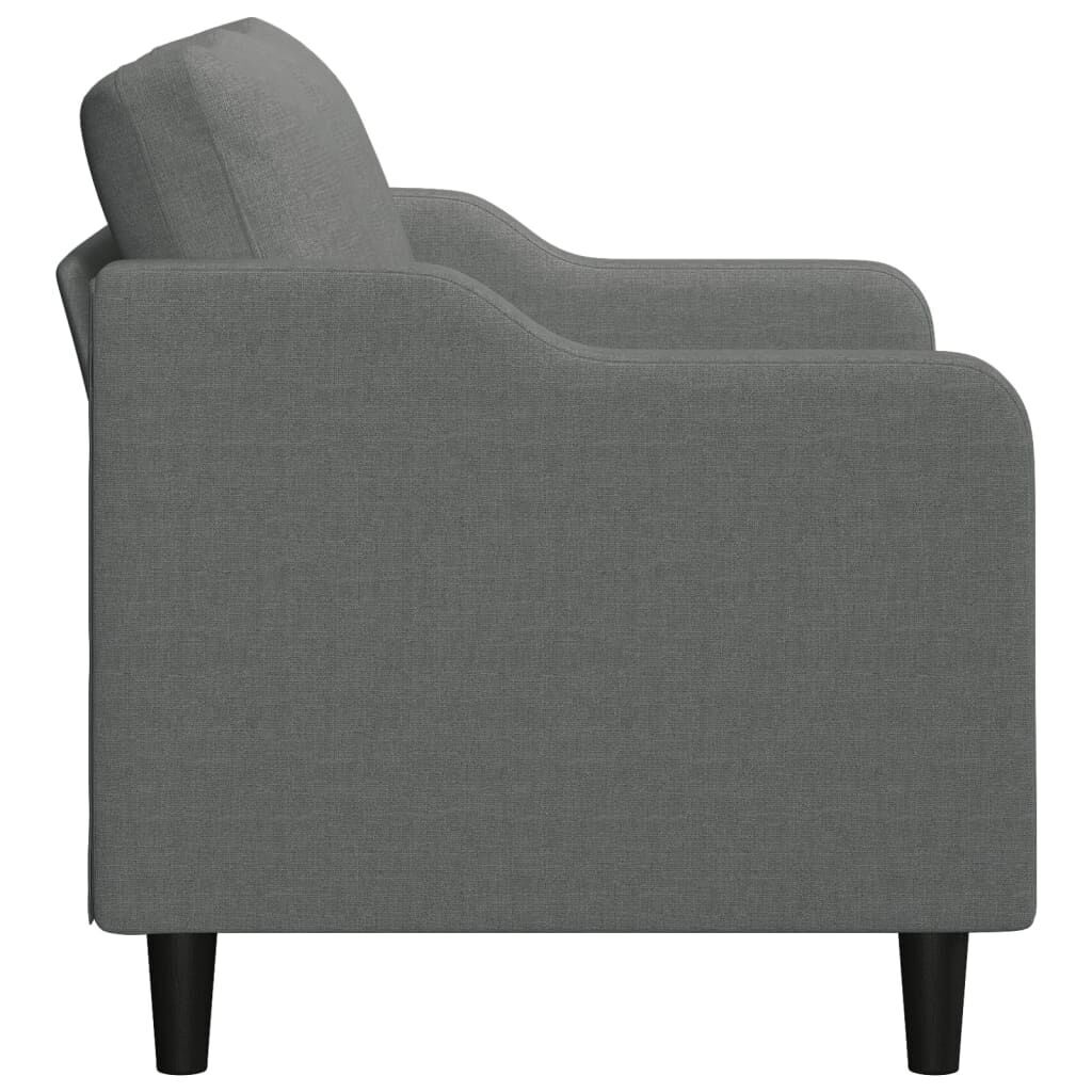 2-Seater Sofa Dark Grey 140 cm Fabric Price