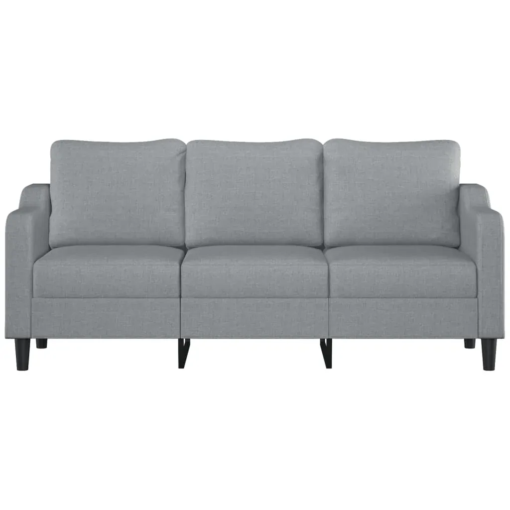 3-Seater Sofa Light Grey 180 cm Fabric Price