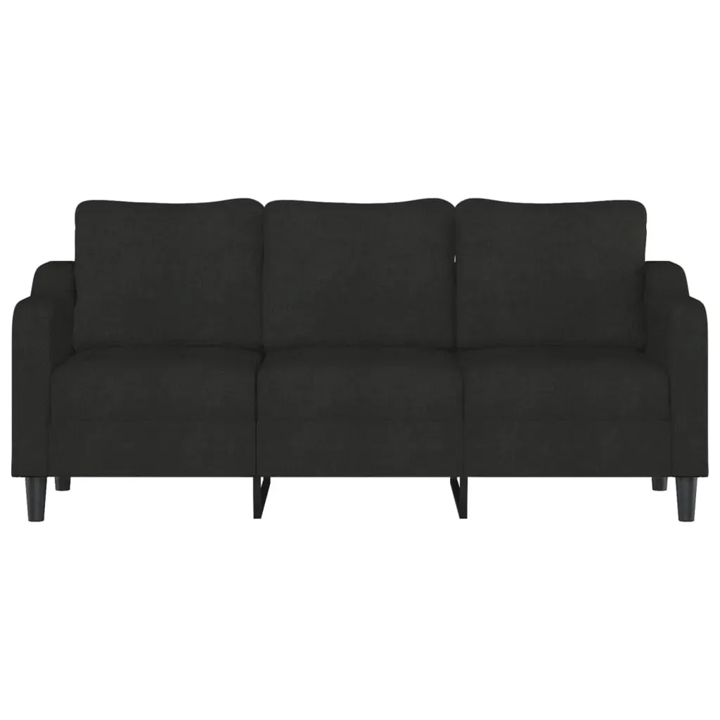 3-Seater Sofa Black 180 cm Fabric Price