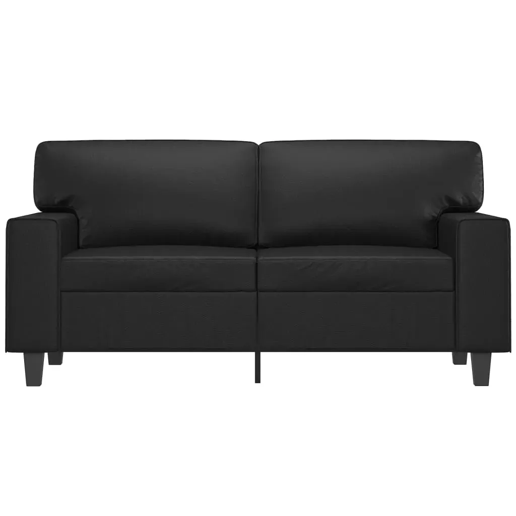 2-Seater Sofa Black 120 cm Faux Leather Price