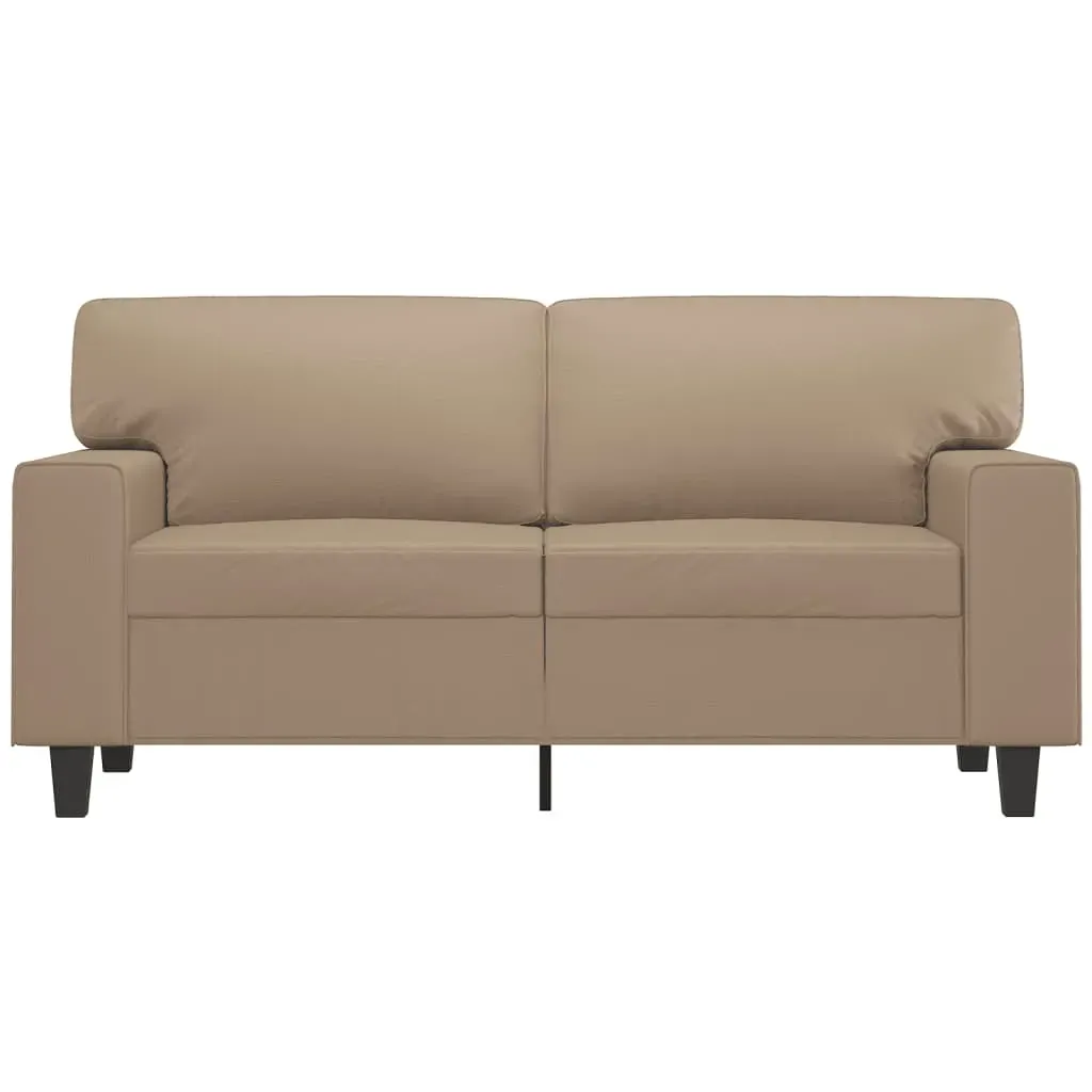 2-Seater Sofa Cappuccino 120 cm Faux Leather Price