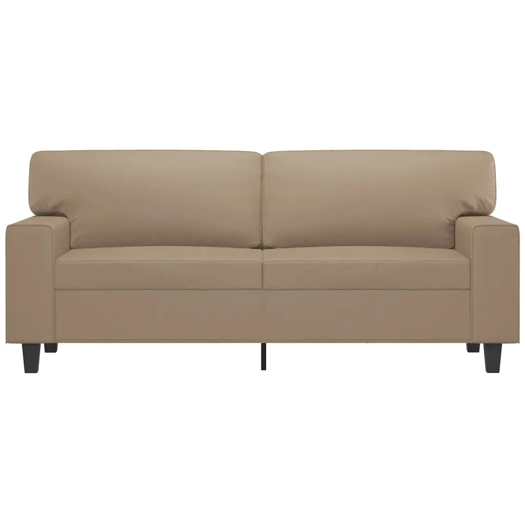 2-Seater Sofa Cappuccino 140 cm Faux Leather Price