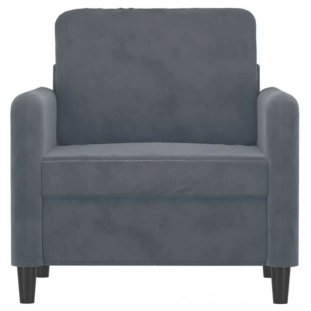 Sofa Chair Dark Grey 60 cm Velvet Price