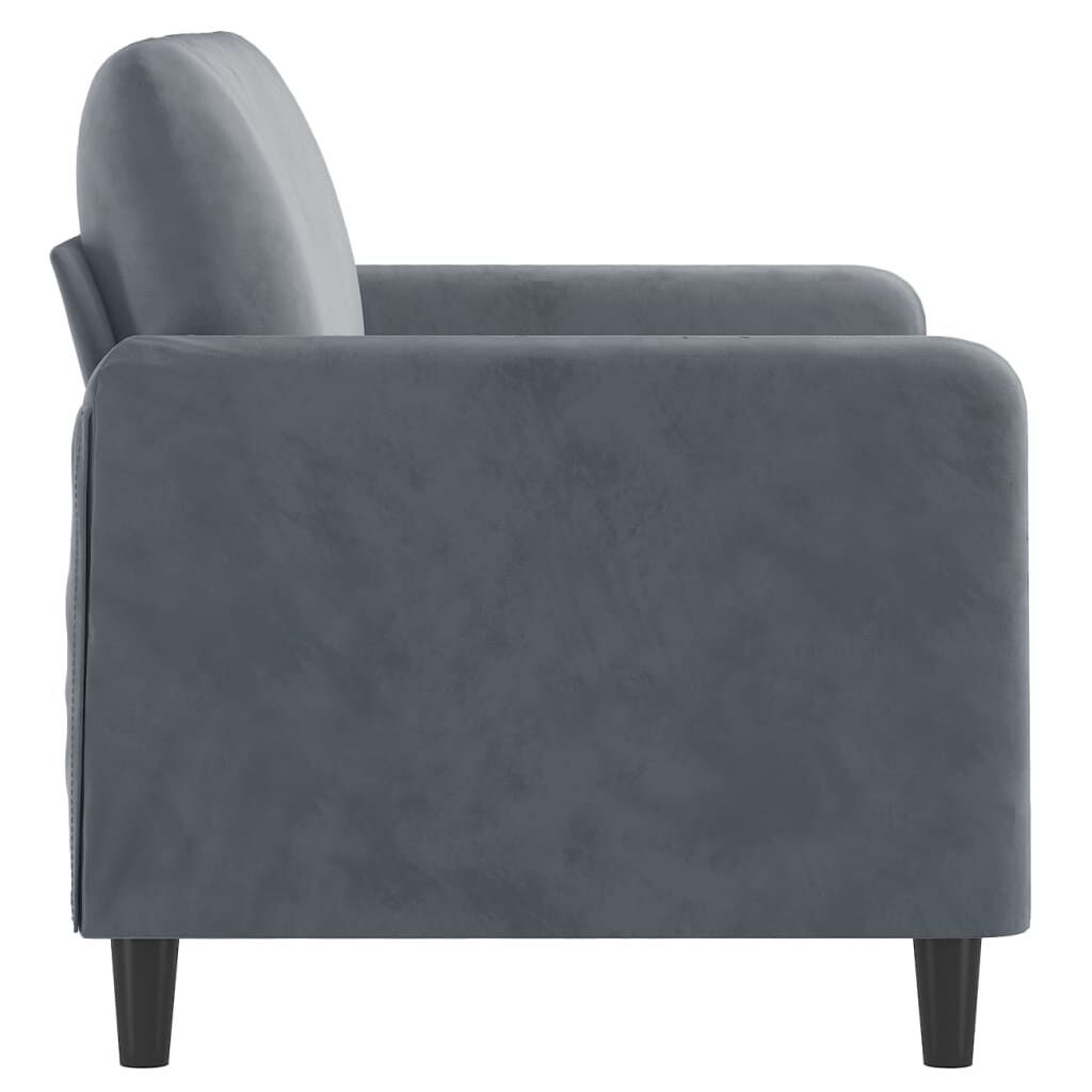 2-Seater Sofa Dark Grey 120 cm Velvet Price