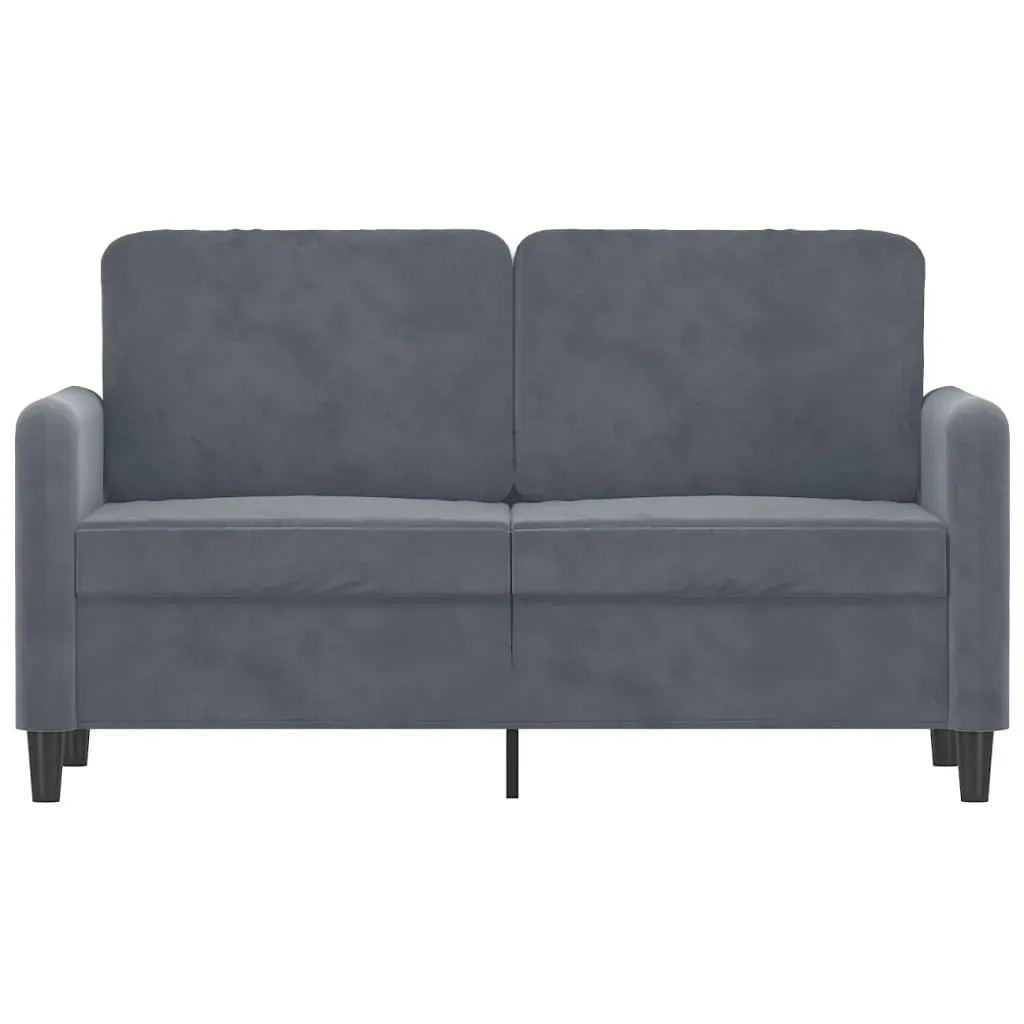 2-Seater Sofa Dark Grey 120 cm Velvet Price