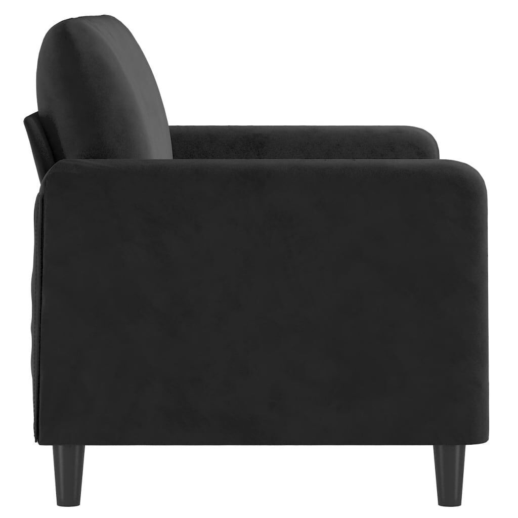 2-Seater Sofa Black 120 cm Velvet Price