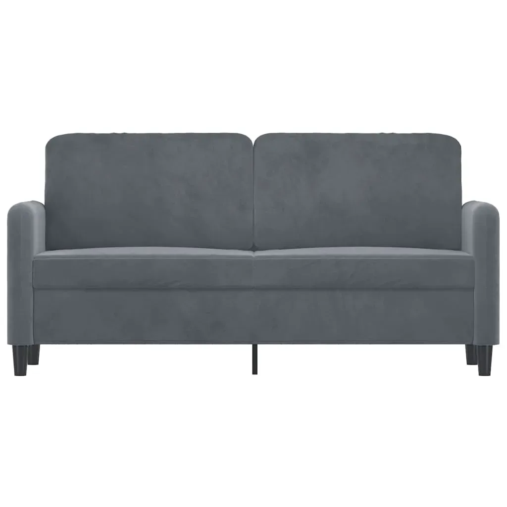 2-Seater Sofa Dark Grey 140 cm Velvet Price