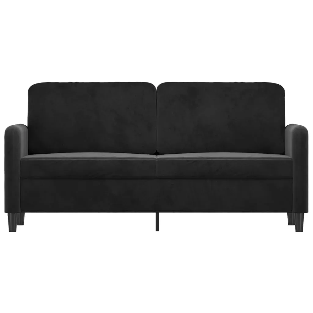 2-Seater Sofa Black 140 cm Velvet Price