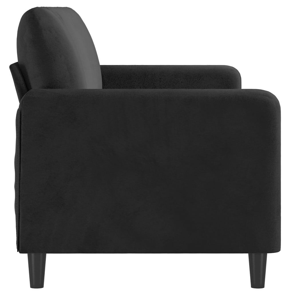 3-Seater Sofa Black 180 cm Velvet Price