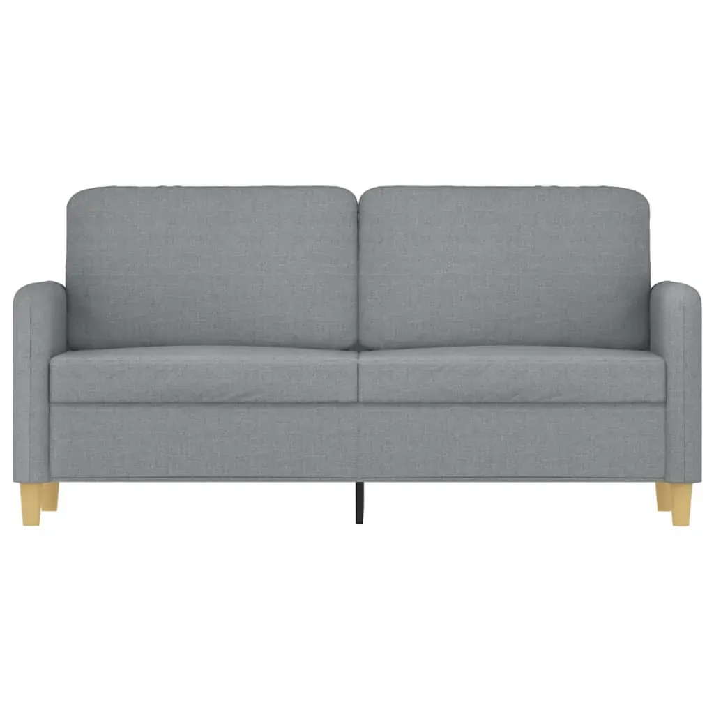2-Seater Sofa Light Grey 140 cm Fabric Price