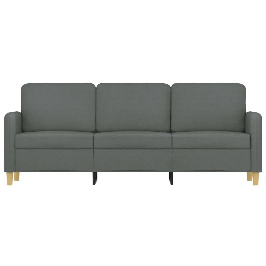 3-Seater Sofa Dark Grey Fabric 180 cm Price