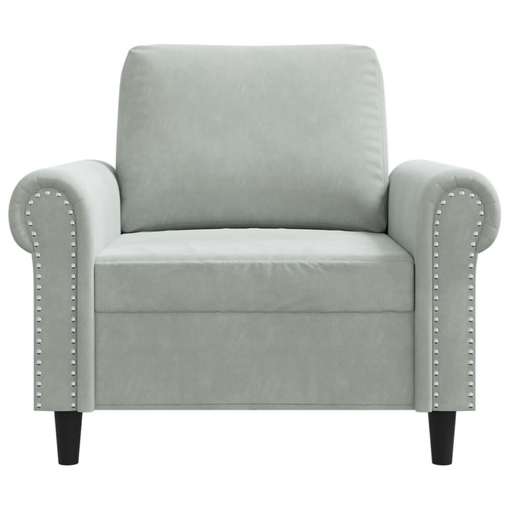 Sofa Chair Light Grey 60 cm Velvet Price