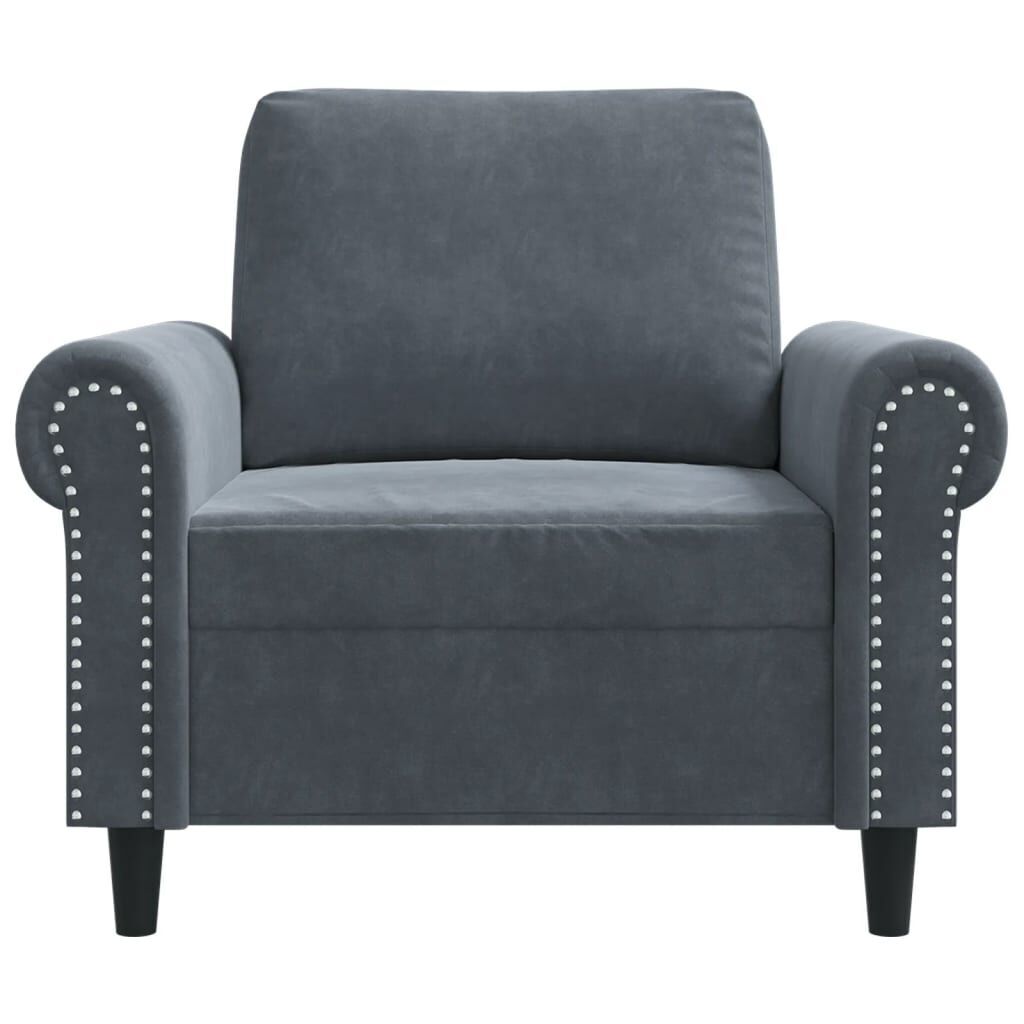 Sofa Chair Dark Grey 60 cm Velvet Price