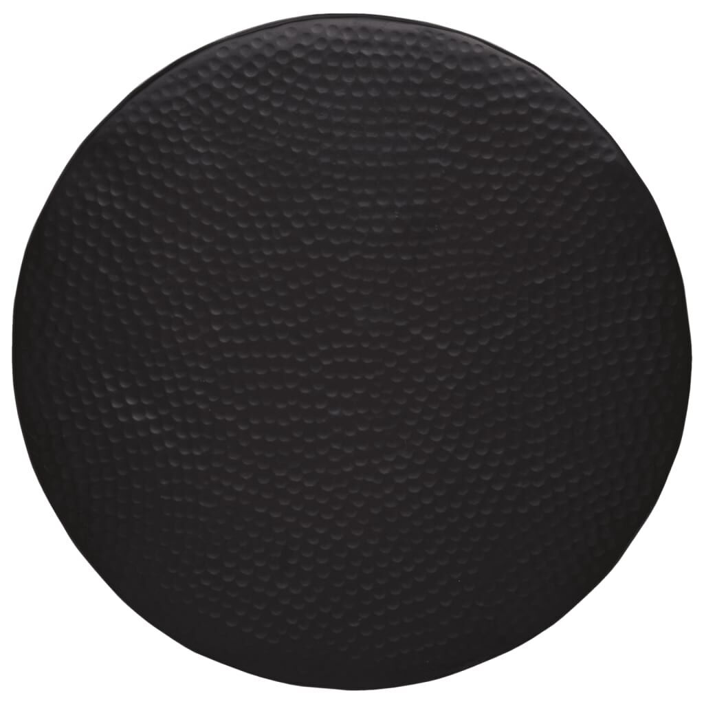 Coffee Table Hammered Aluminium Ø 50x30 cm Black Price