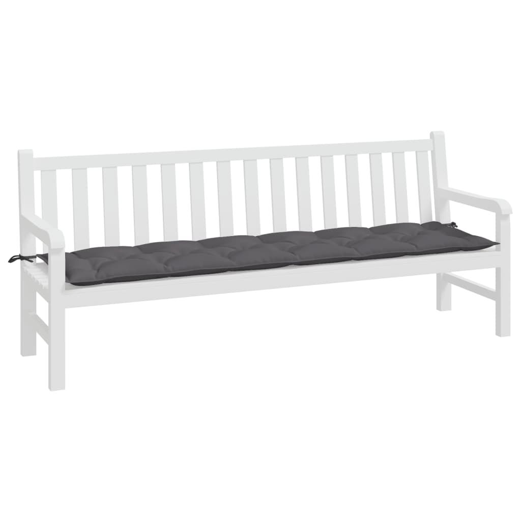 Garden Bench Cushion Anthracite 200x50x7 cm Oxford Fabric Price