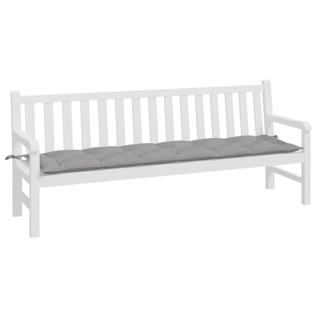 Garden Bench Cushion Grey 200x50x7 cm Oxford Fabric Price