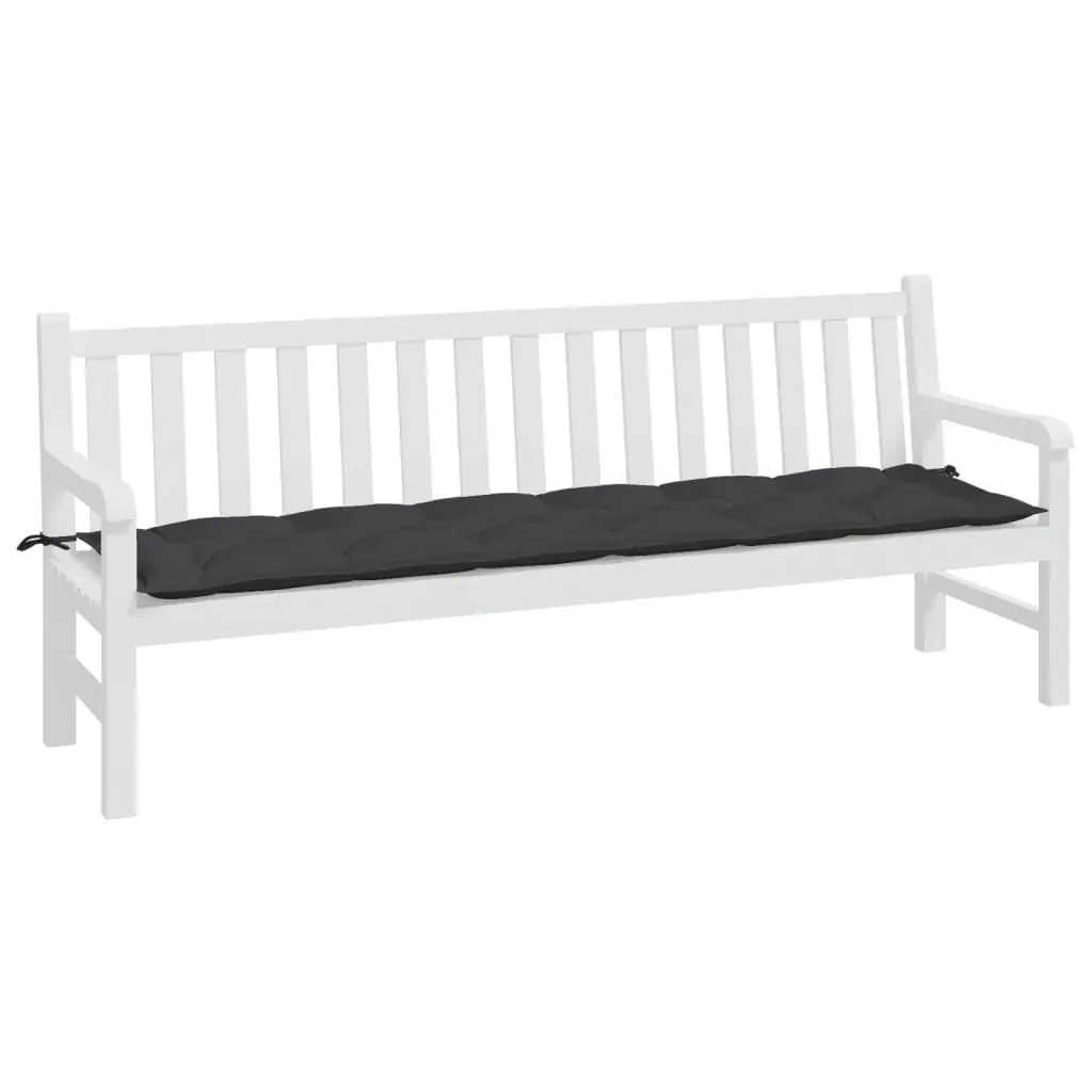 Garden Bench Cushion Black 200x50x7 cm Oxford Fabric Price
