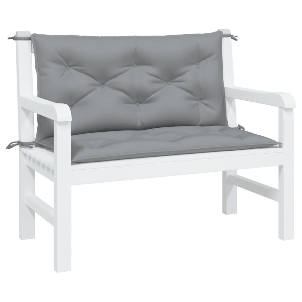Garden Bench Cushions 2pcs Grey 100x50x7 cm Oxford Fabric Price