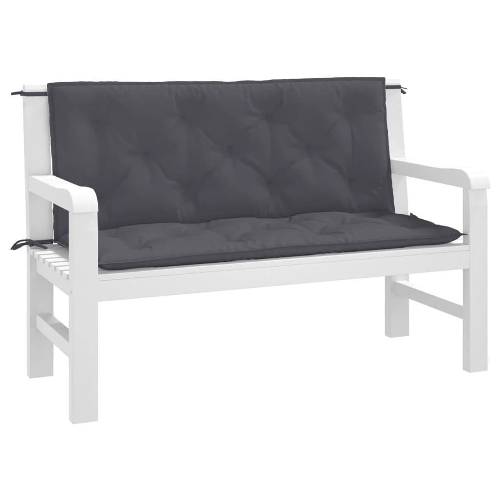 Garden Bench Cushions 2pcs Anthracite 120x50x7cm Oxford Fabric Price