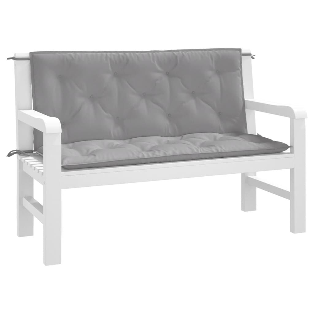 Garden Bench Cushions 2pcs Grey 120x50x7cm Oxford Fabric Price