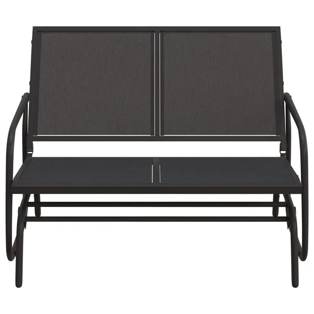 Garden Glider Bench Black 120.5x76x86.5 cm Textilene&Steel Price