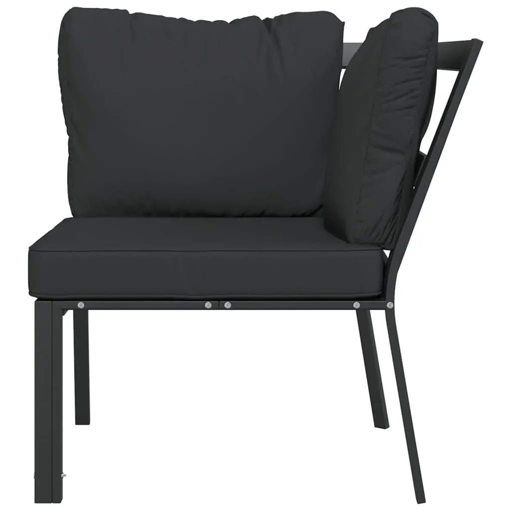 Garden Chair with Grey Cushions 76x76x79 cm Steel Price