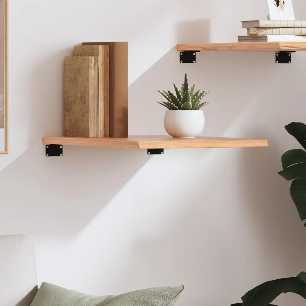Wall Shelf Light Brown 40x50x2 cm Treated Solid Wood Oak Price