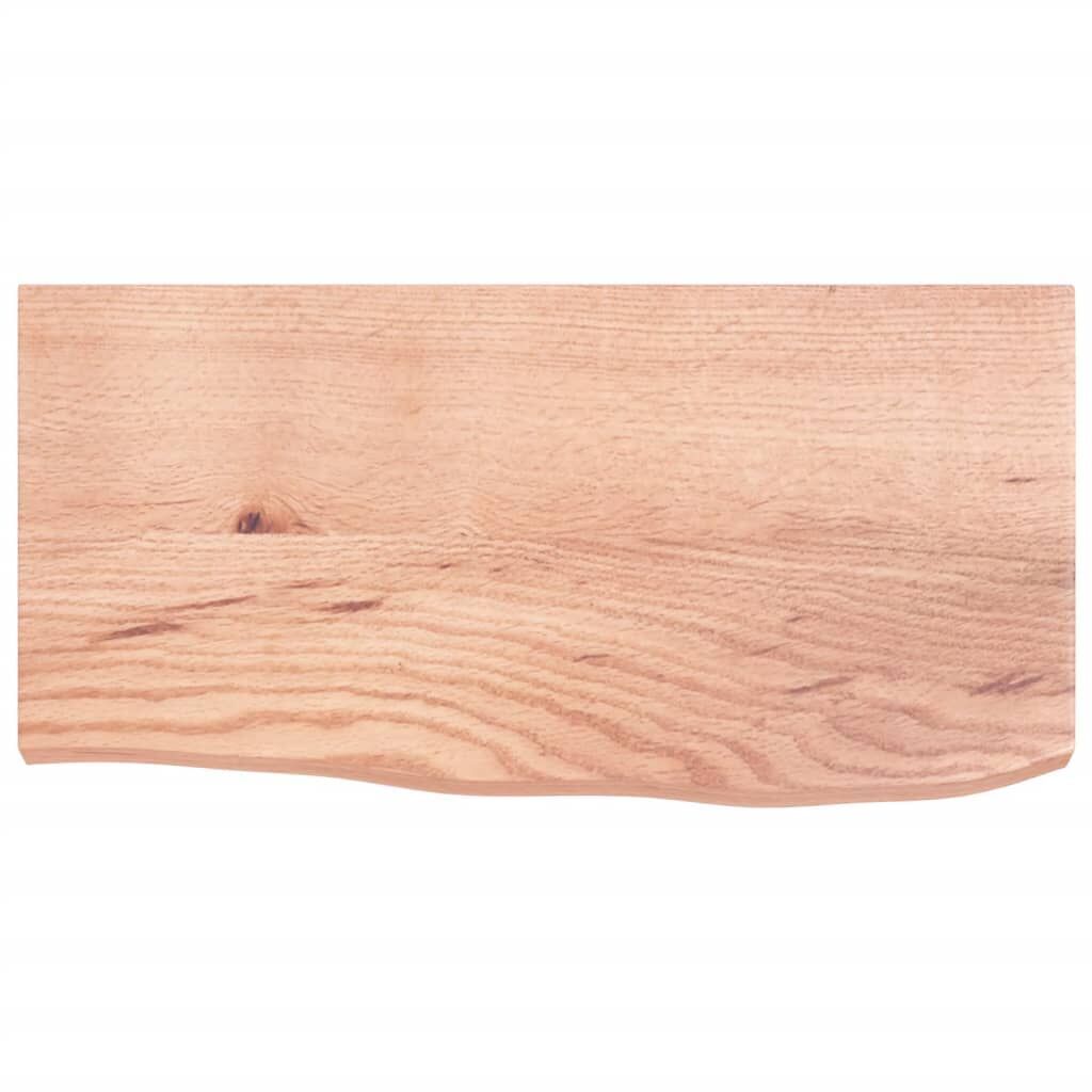 Wall Shelf Light Brown 60x30x(2-4) cm Treated Solid Wood Oak Price