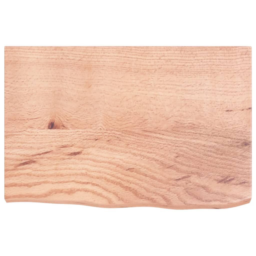 Wall Shelf Light Brown 60x40x(2-4) cm Treated Solid Wood Oak Price