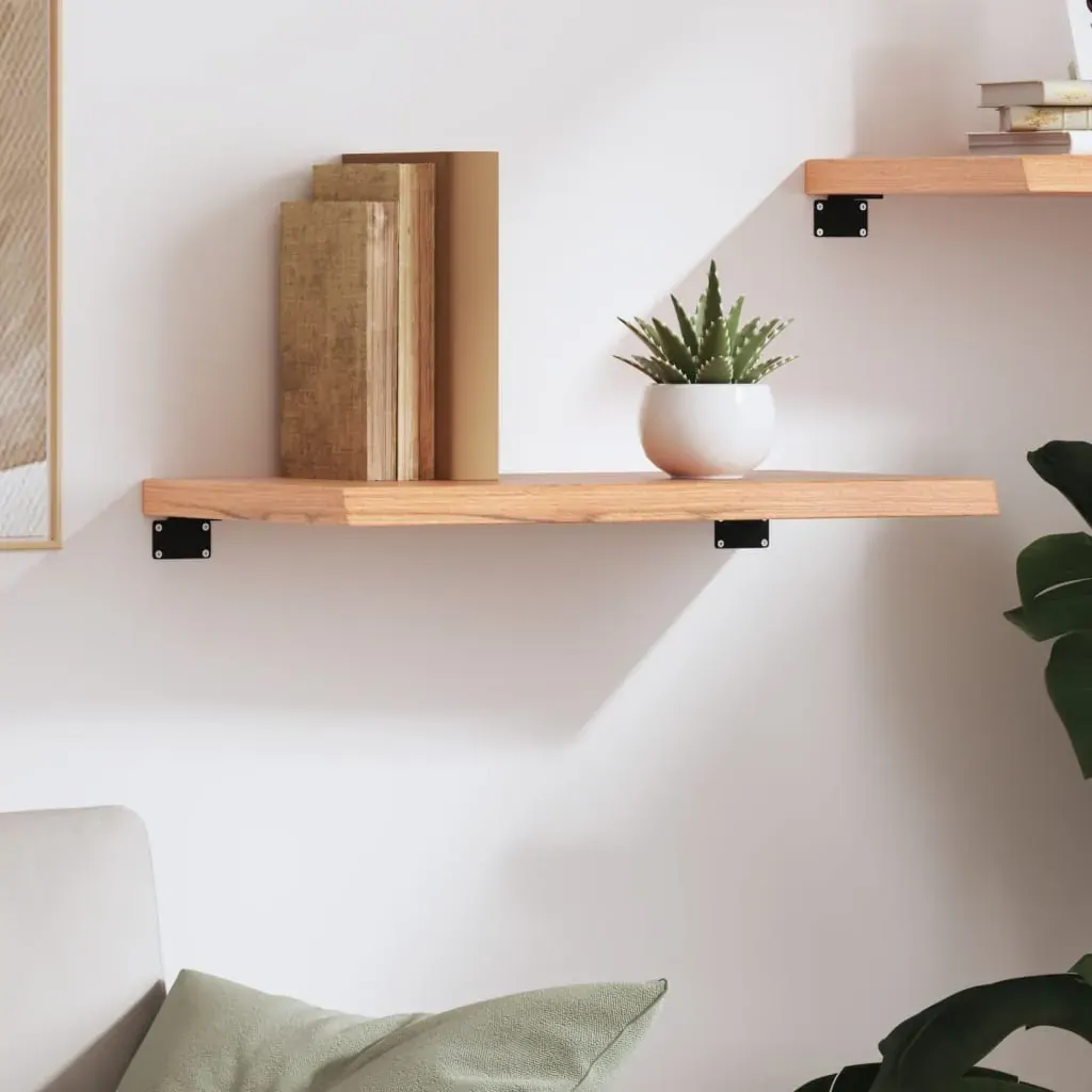 Wall Shelf Light Brown 60x40x(2-4) cm Treated Solid Wood Oak Price