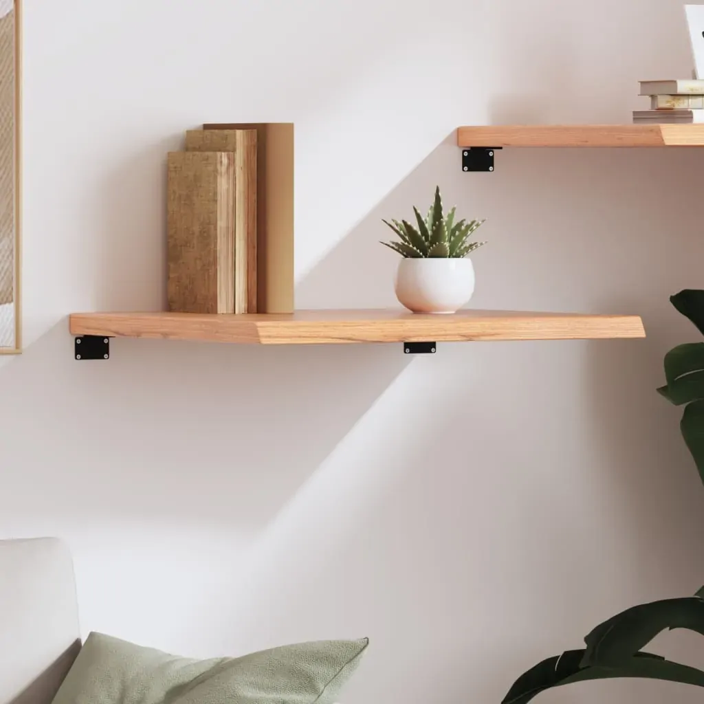 Wall Shelf Light Brown 60x60x(2-4) cm Treated Solid Wood Oak Price