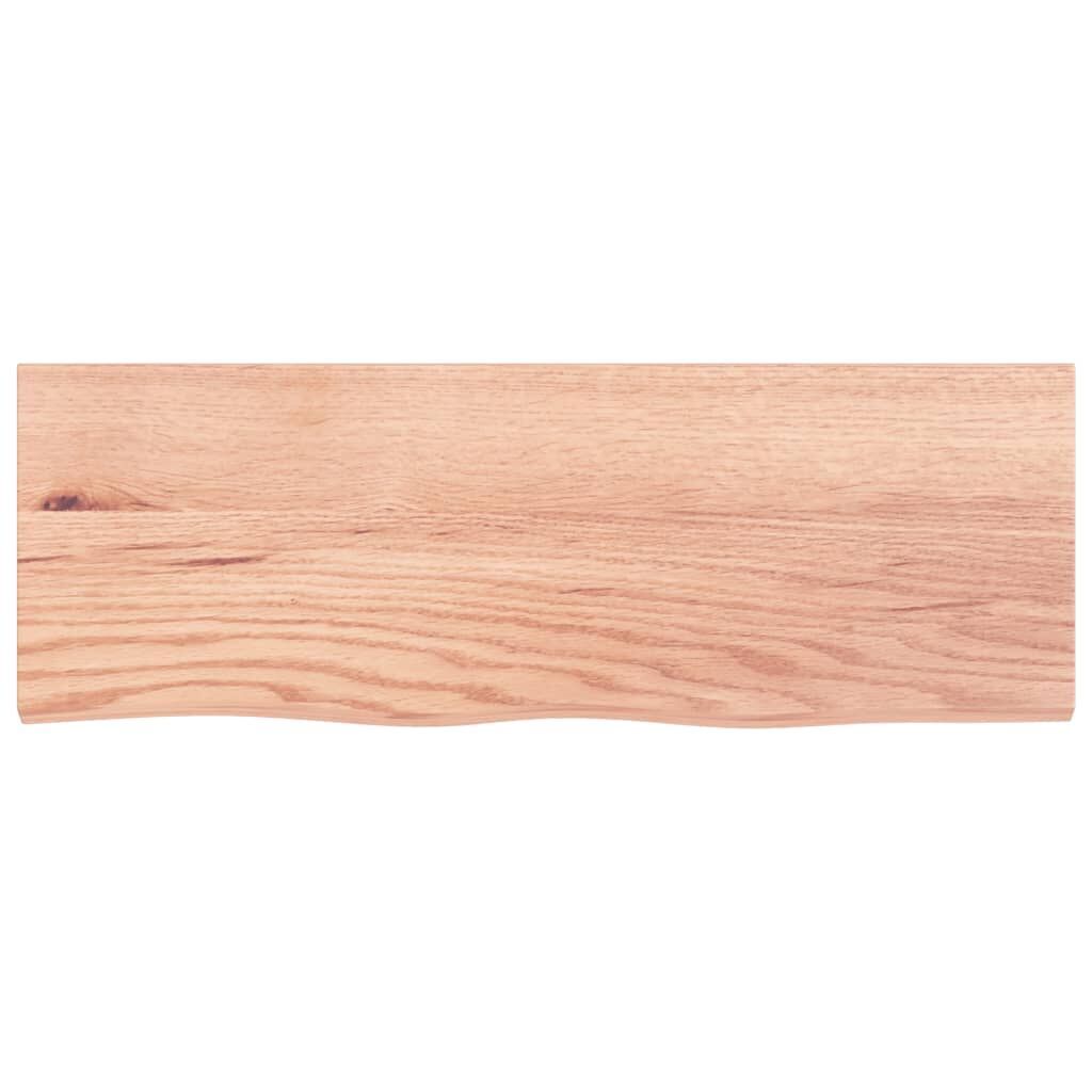 Wall Shelf Light Brown 80x30x2 cm Treated Solid Wood Oak Price