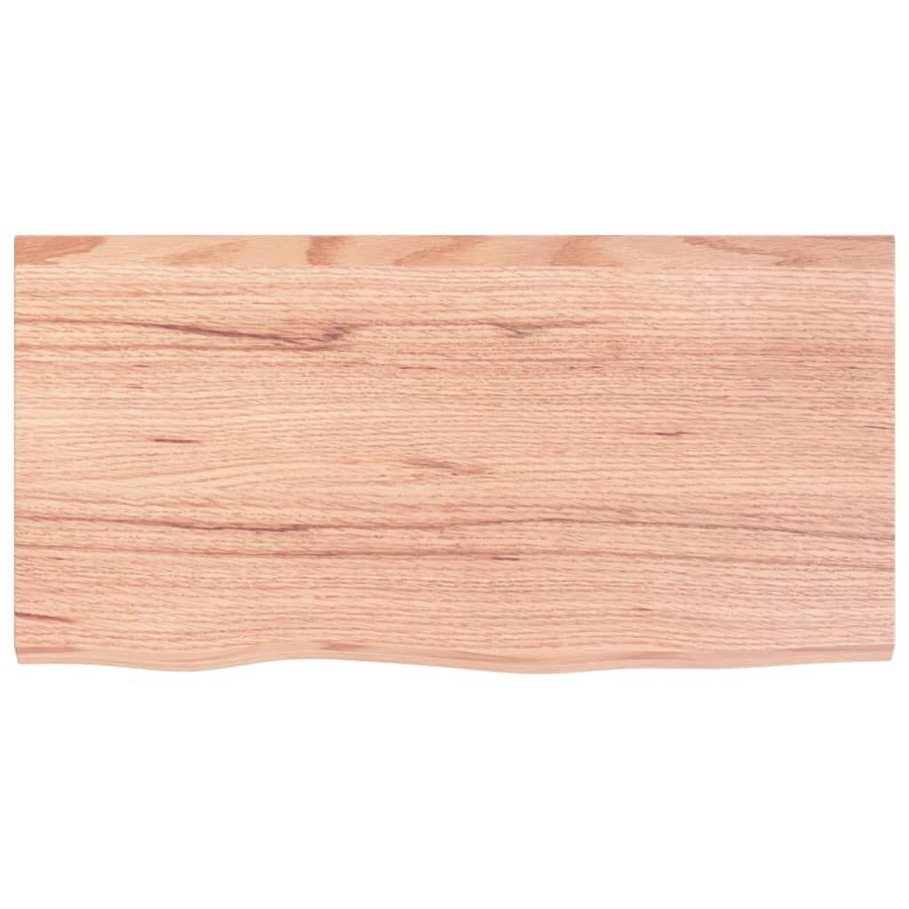Wall Shelf Light Brown 80x40x(2-6) cm Treated Solid Wood Oak Price