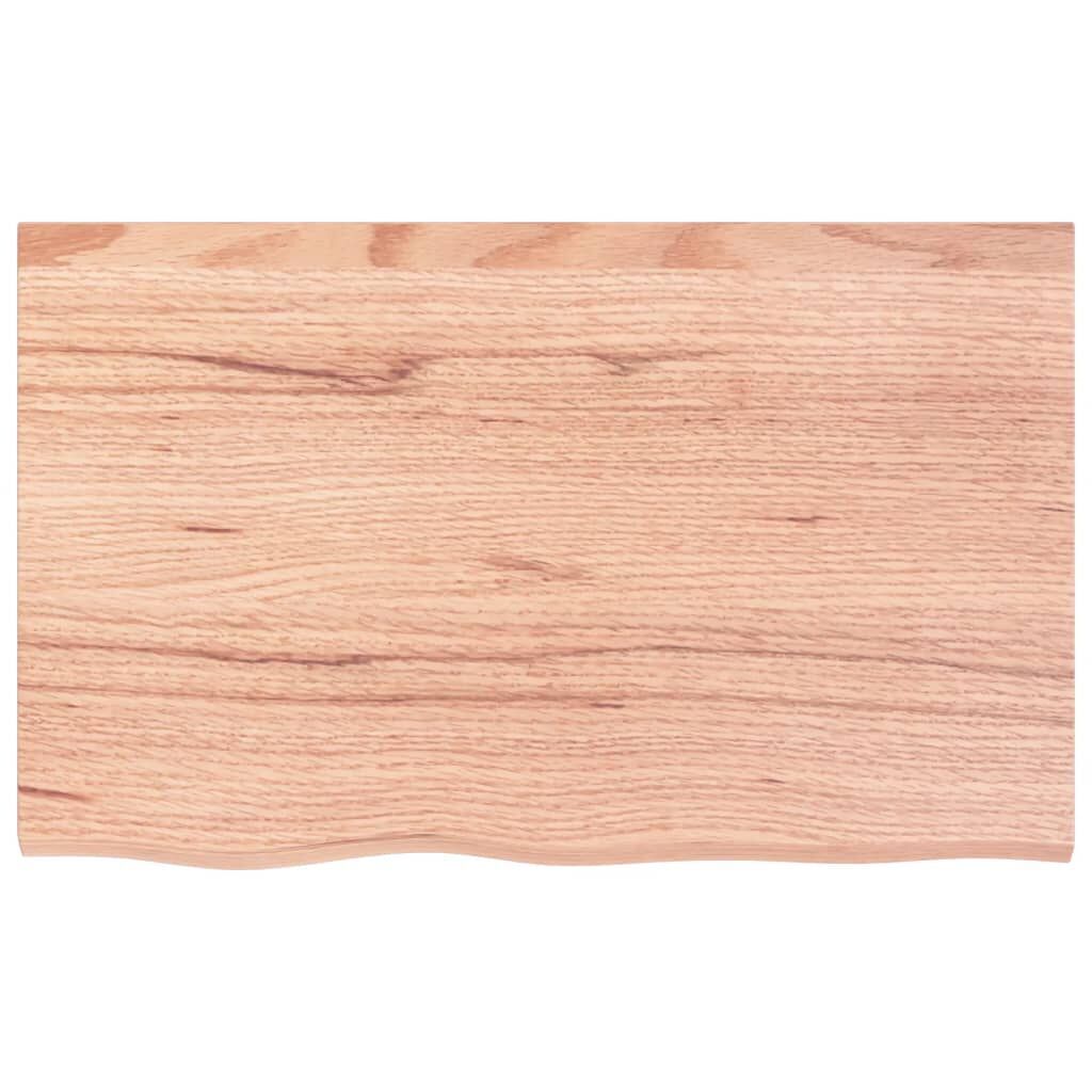 Wall Shelf Light Brown 80x50x(2-4) cm Treated Solid Wood Oak Price