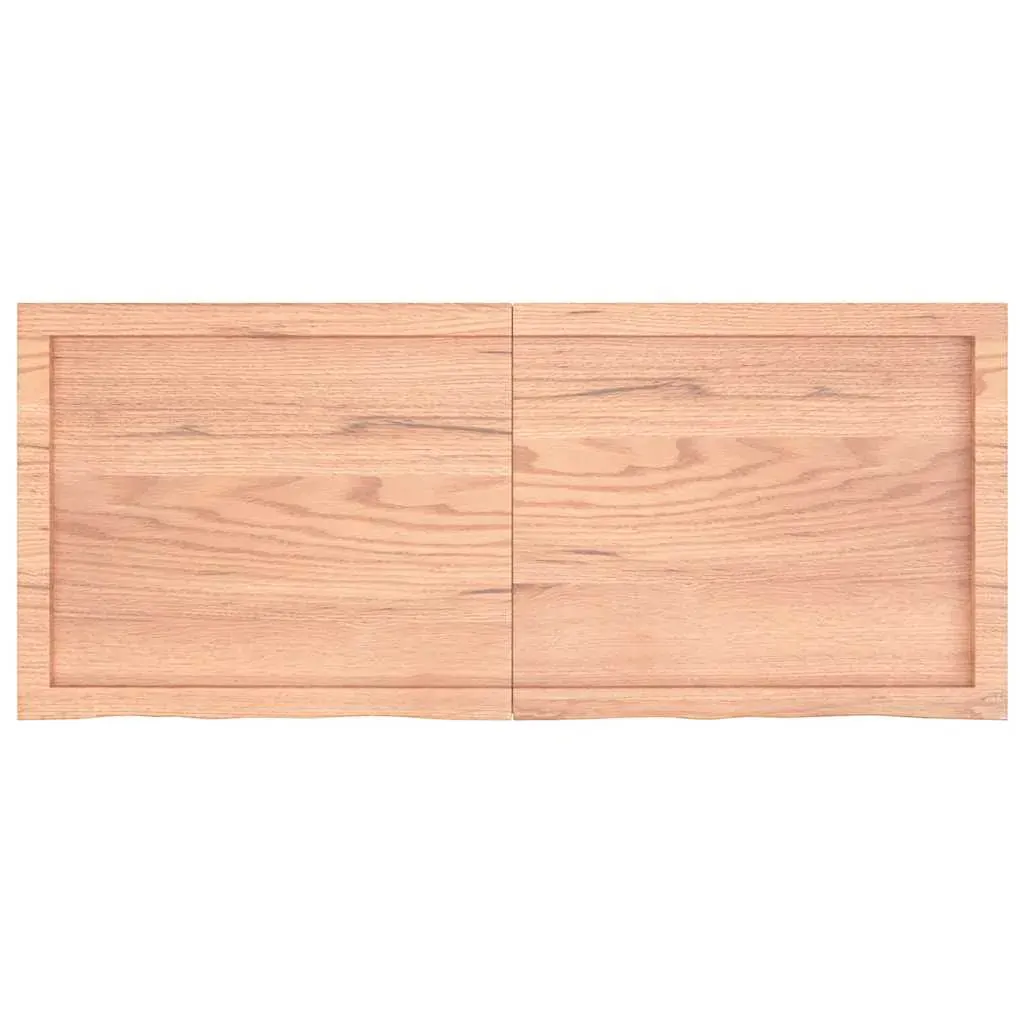 Wall Shelf Light Brown 120x50x(2-6) cm Treated Solid Wood Oak Price