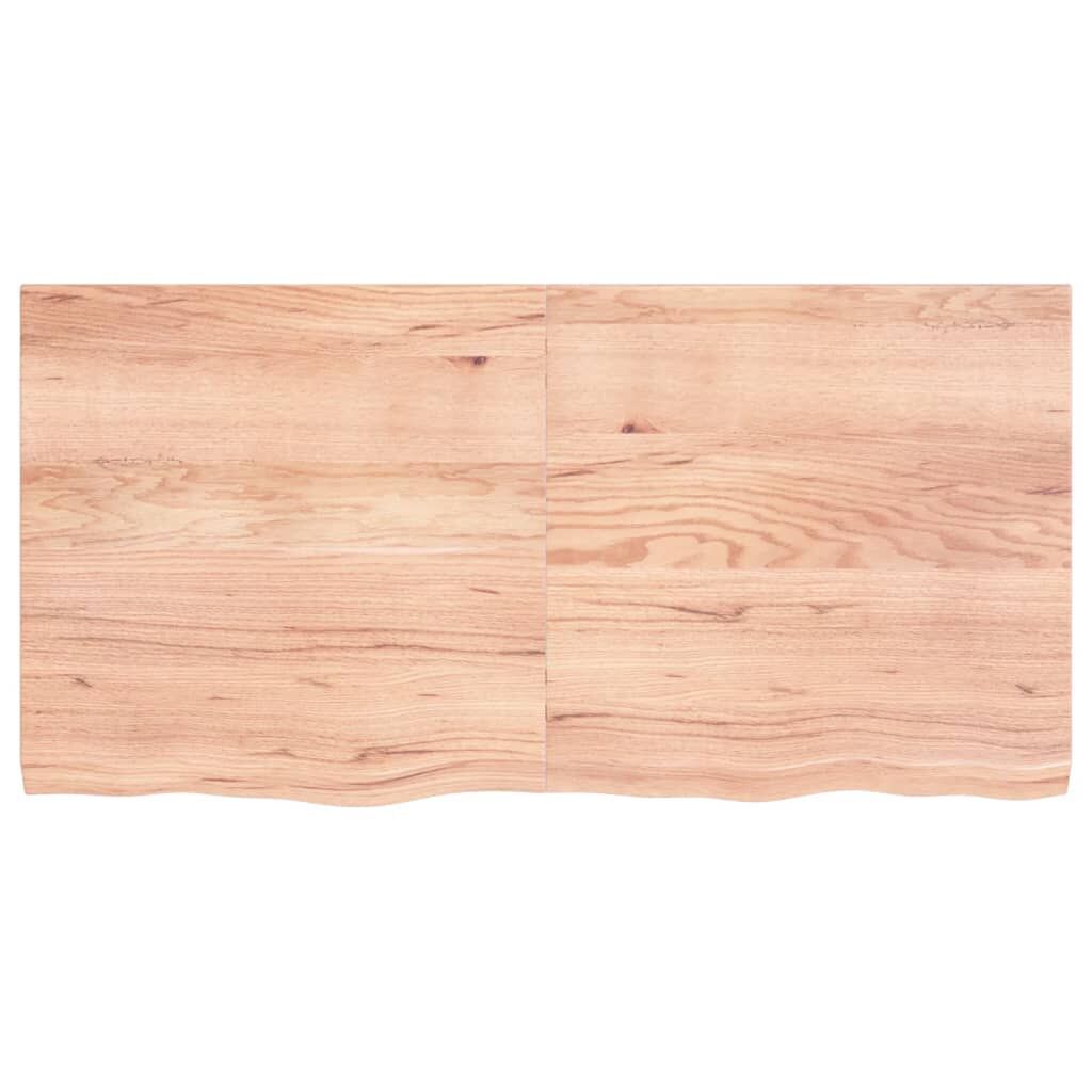 Wall Shelf Light Brown 120x60x(2-4) cm Treated Solid Wood Oak Price