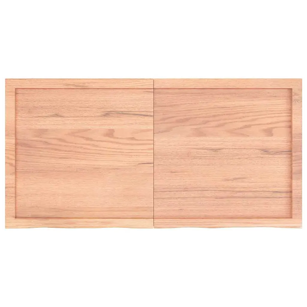 Wall Shelf Light Brown 120x60x(2-4) cm Treated Solid Wood Oak Price