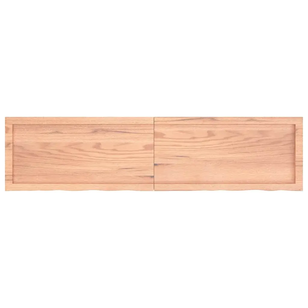 Wall Shelf Light Brown 160x40x(2-4) cm Treated Solid Wood Oak Price