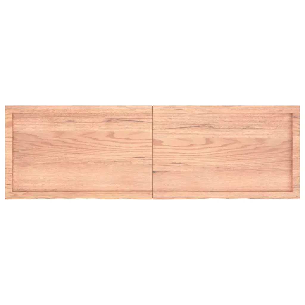 Wall Shelf Light Brown 160x50x(2-4) cm Treated Solid Wood Oak Price
