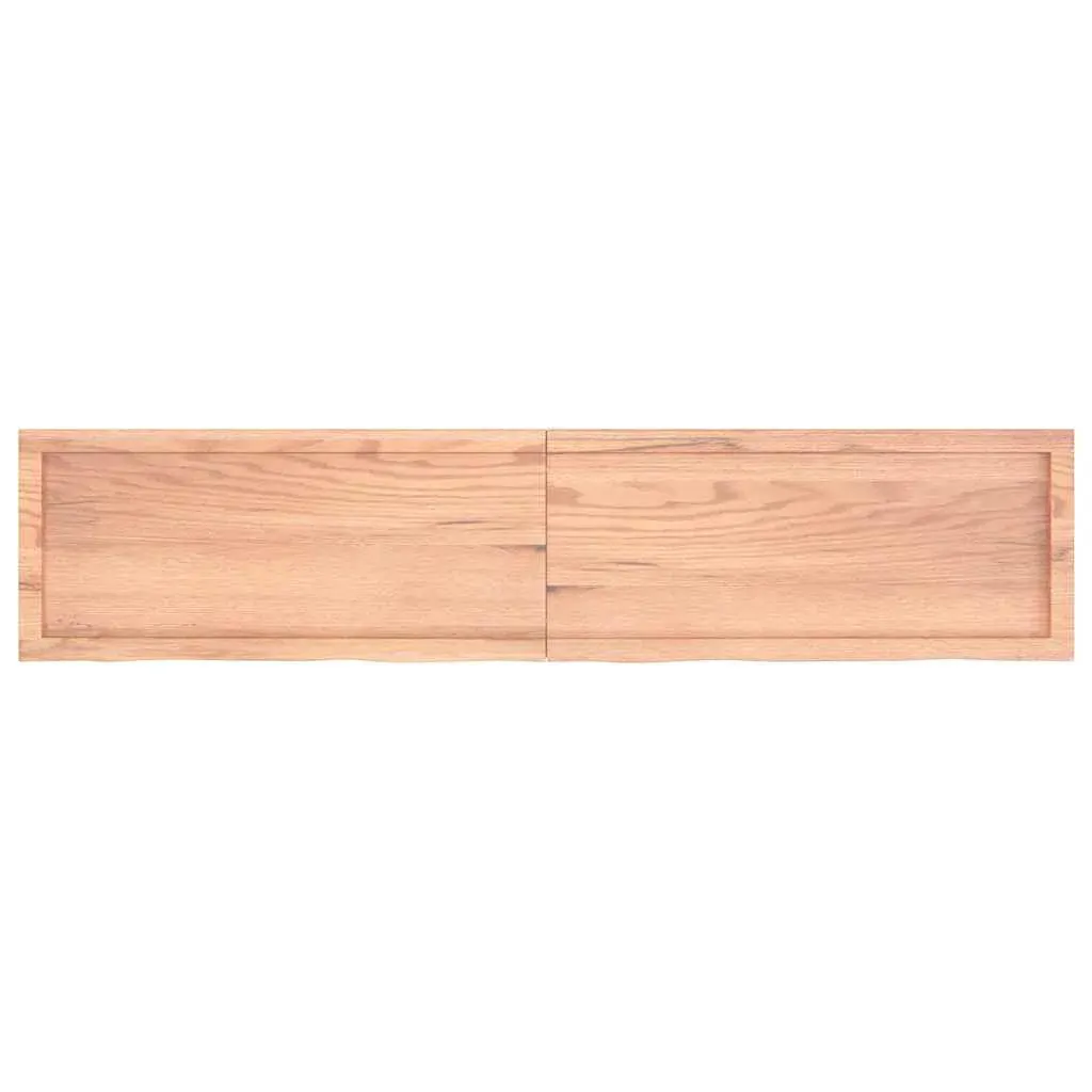 Wall Shelf Light Brown 180x40x(2-4) cm Treated Solid Wood Oak Price