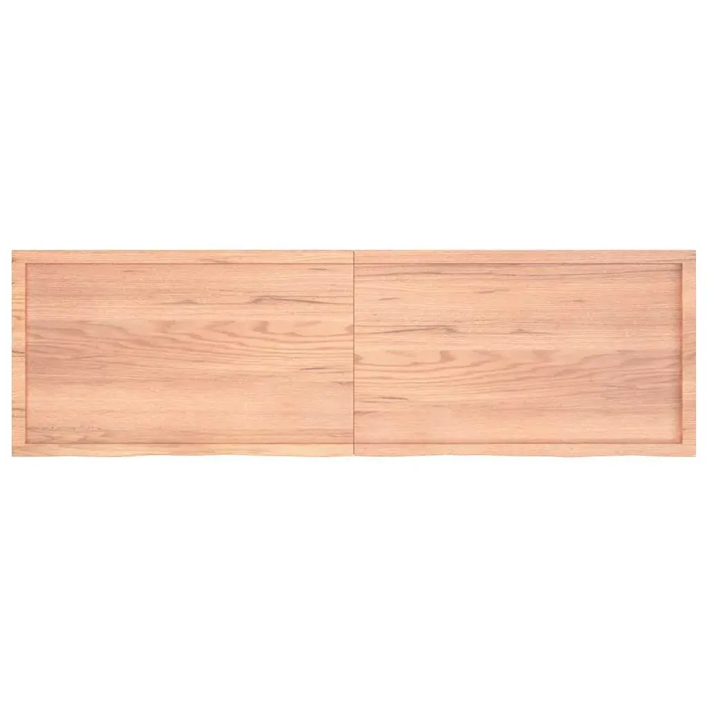 Wall Shelf Light Brown 200x60x(2-4) cm Treated Solid Wood Oak Price